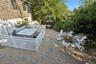 Rear yard with Hot tub, fire-pit and seating