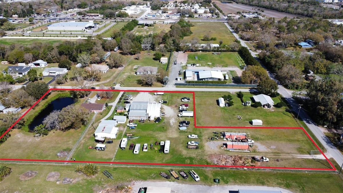 3.62 ACRES. The 1 acre to the North East and the 2 acres to the South are also for sale separatley.