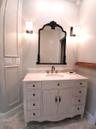 Attention to detail, New Lighting , Wall Molding and Crown Molding. New Stand alone sink, marble Floors