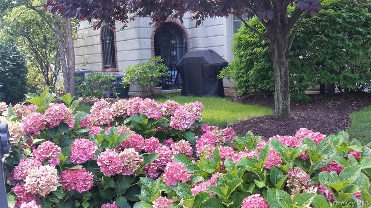 Lush mature landscaping envelopes this gracious end unit townhouse... restaurants, coffee shop, boat club, park, pool, gym... all just around the corn