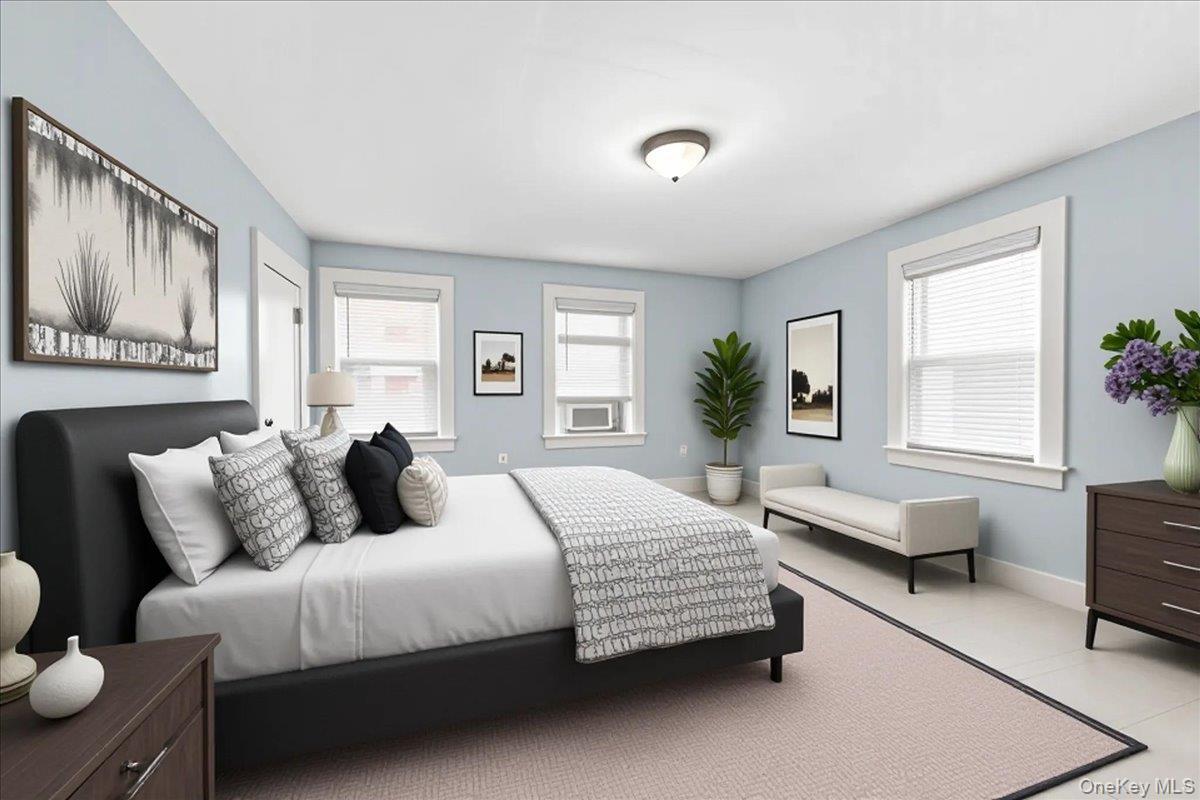 Digitally staged bedroom