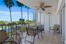 Spacious covered patio for enjoying the fresh air, salty breezes and beautiful views. Storage closet for beach chairs and pool floatys!
