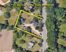 Aerial Property Map. Depicting the property at 35 Spinner Lane, East Hampton, with its boundaries highlighted