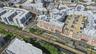 Aerial view of the building
