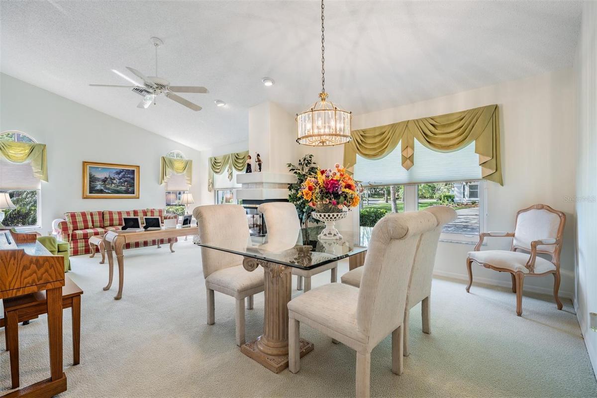 Dining Room/Living Room and Fireplace