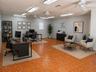 Staged photo of furnished office