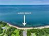 public sound beach at end of the road
