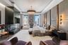 Bedroom with a raised ceiling