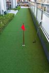 Surrounding community with a putting area