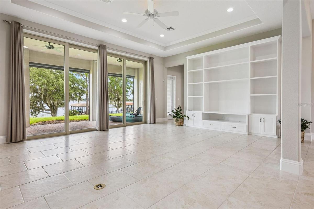 Soaring 12' Ceilings with Immediate Lake Views