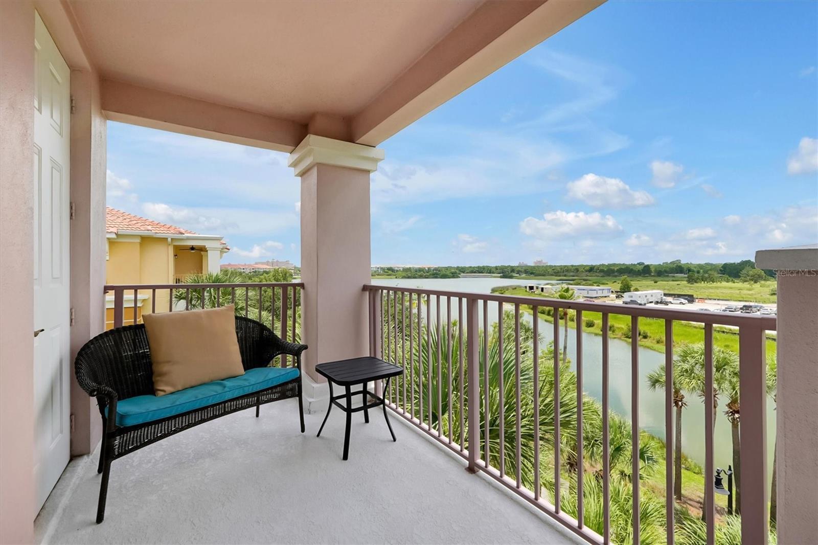 Lake view balcony