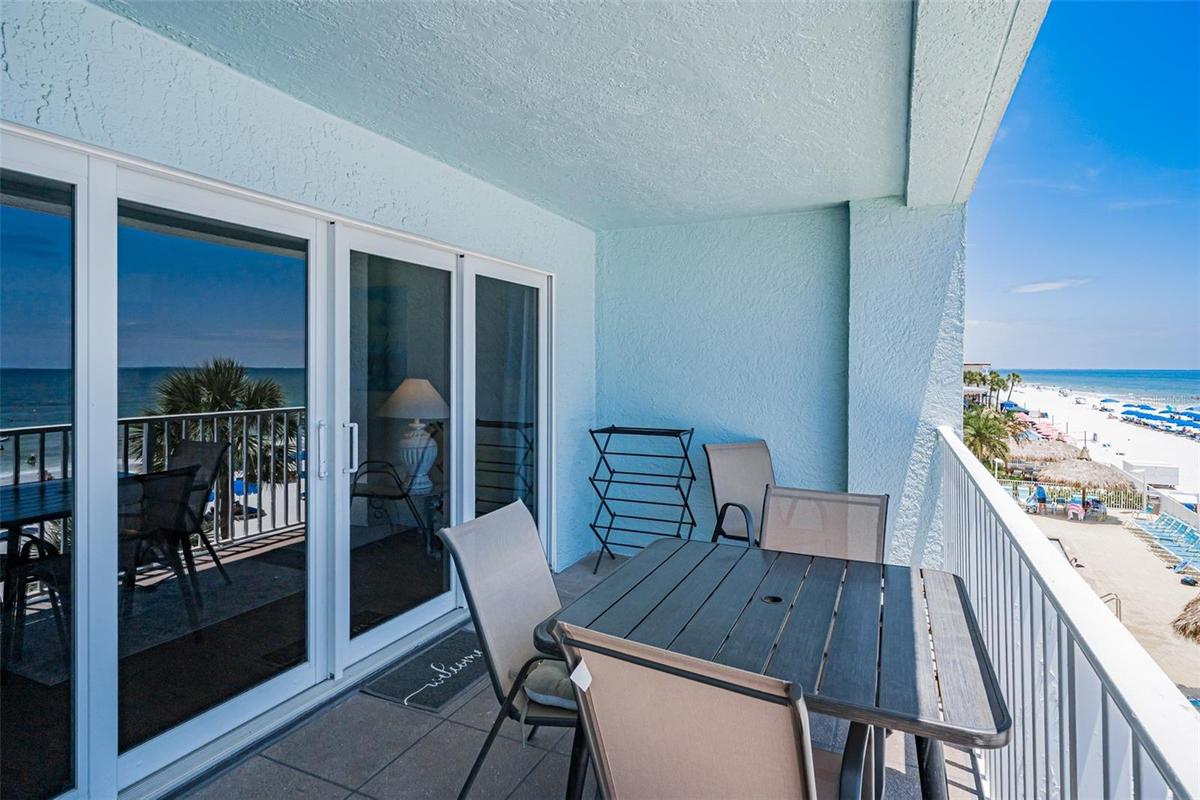 Balcony overlooking the beach and Gulf