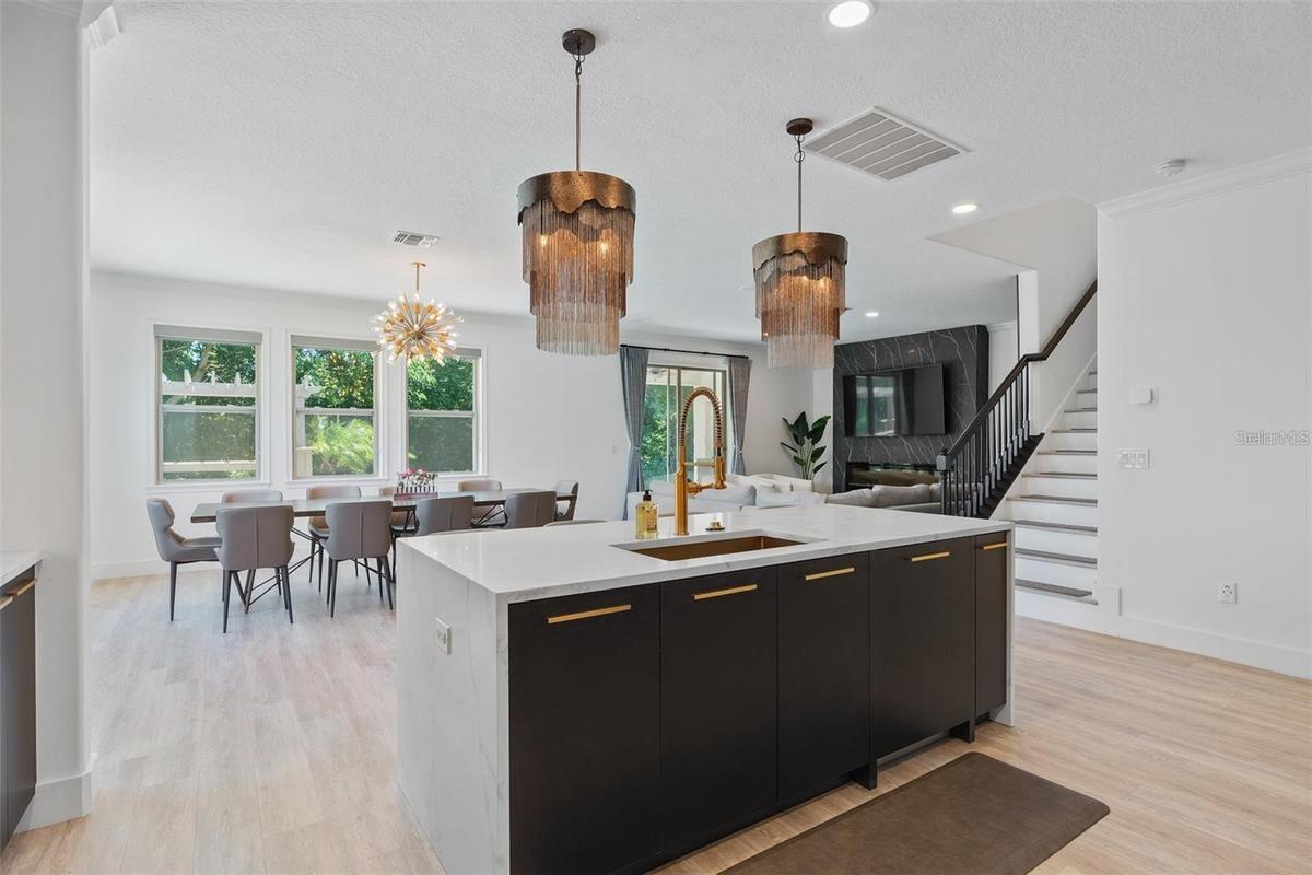 Island looking into Family Room