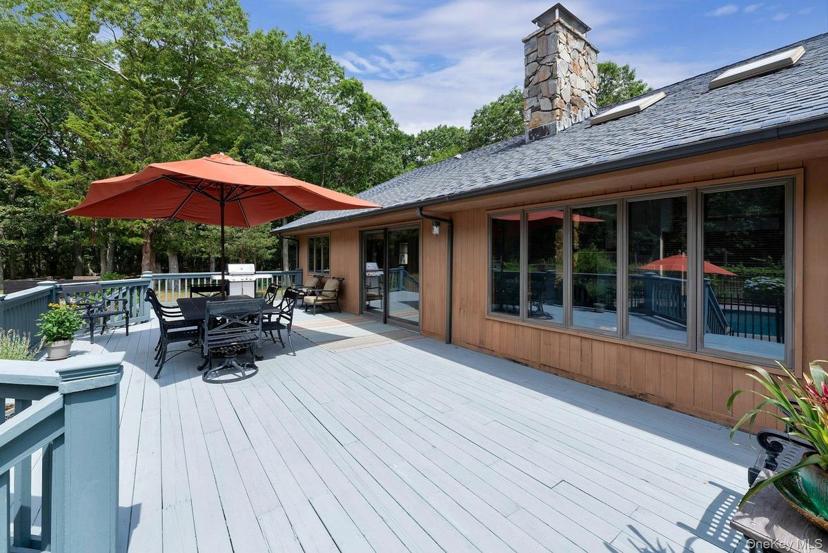 Wood Deck with Outdoor Dining Area