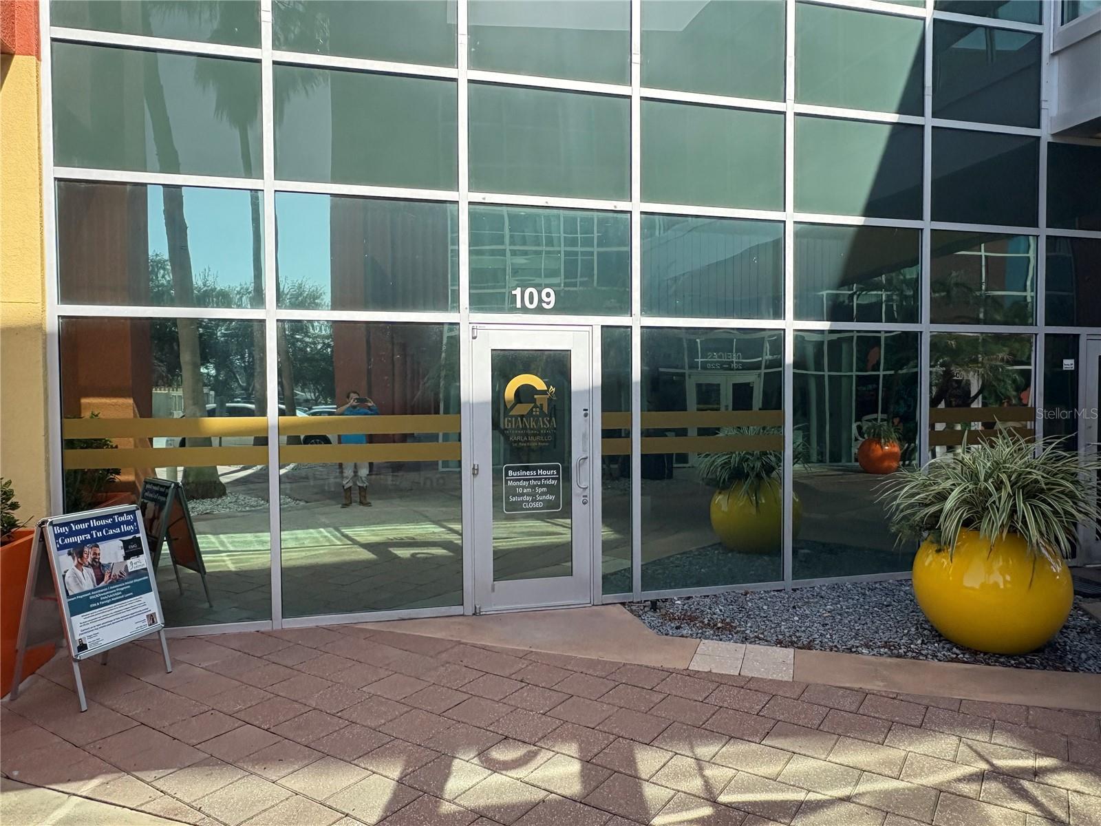 Suite's Glass Entrance