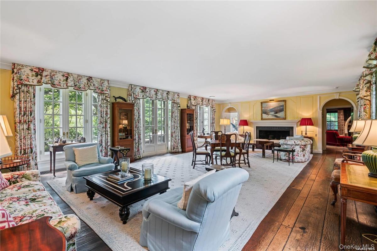 Living Room with Two Bay Windows and Water Views