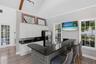 Clubhouse kitchen and TV for watching the playoffs.