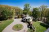 Separate guest house with Tiffany clock tower