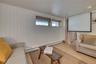 Garden level screening room