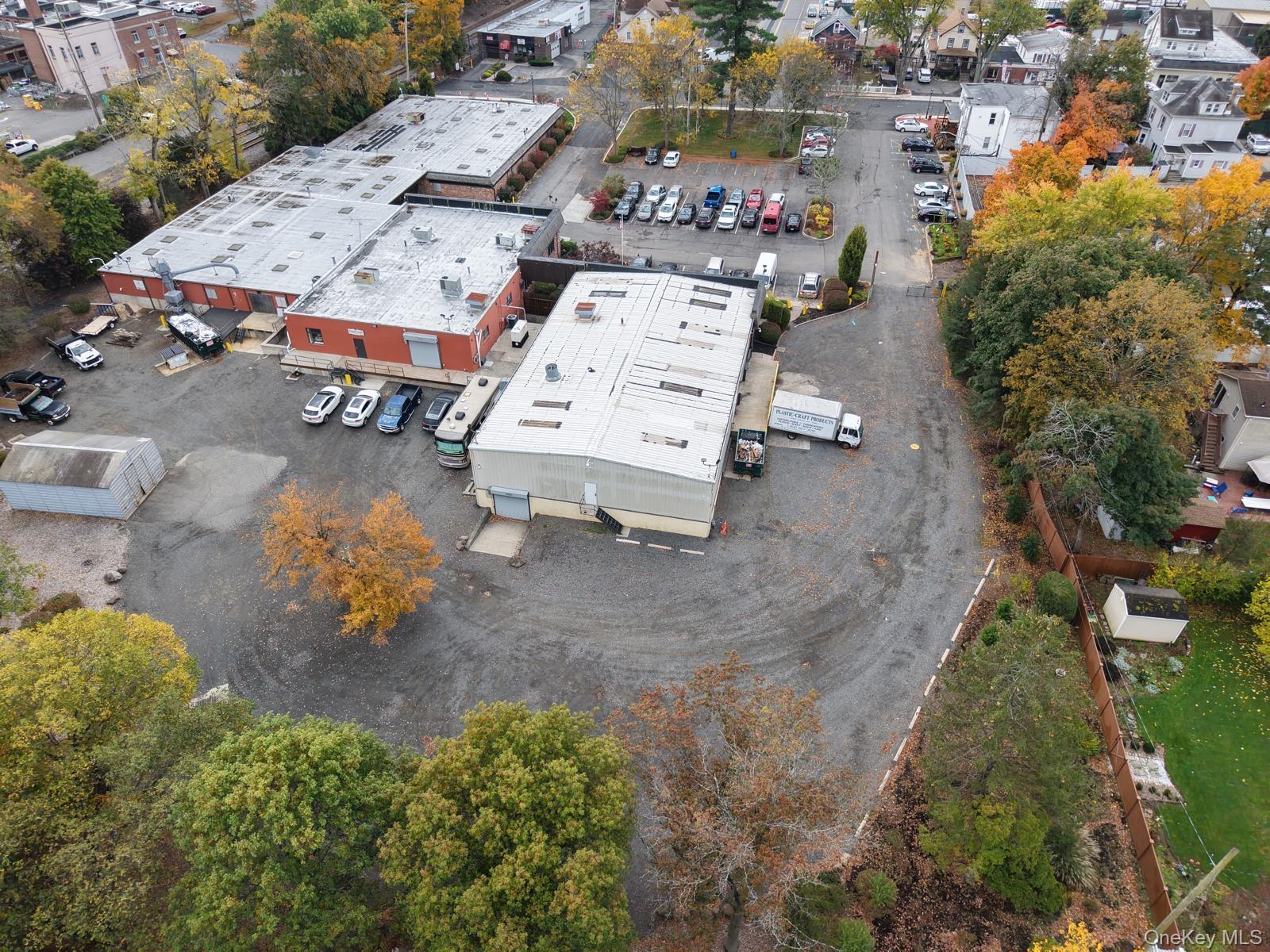 Aerial view of an industrial area