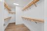 Spacious walk-in closets.