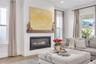 Gas fireplace, abundant natural light