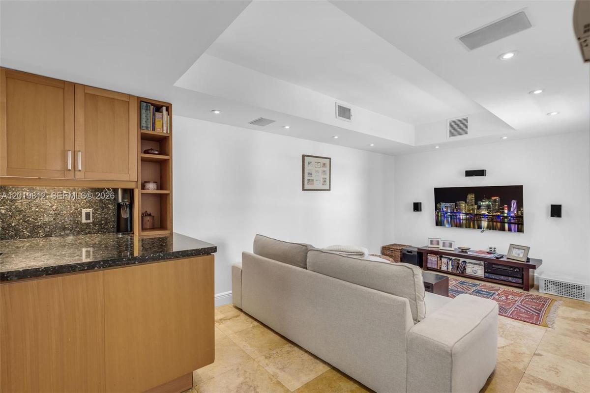 Kitchen and family room