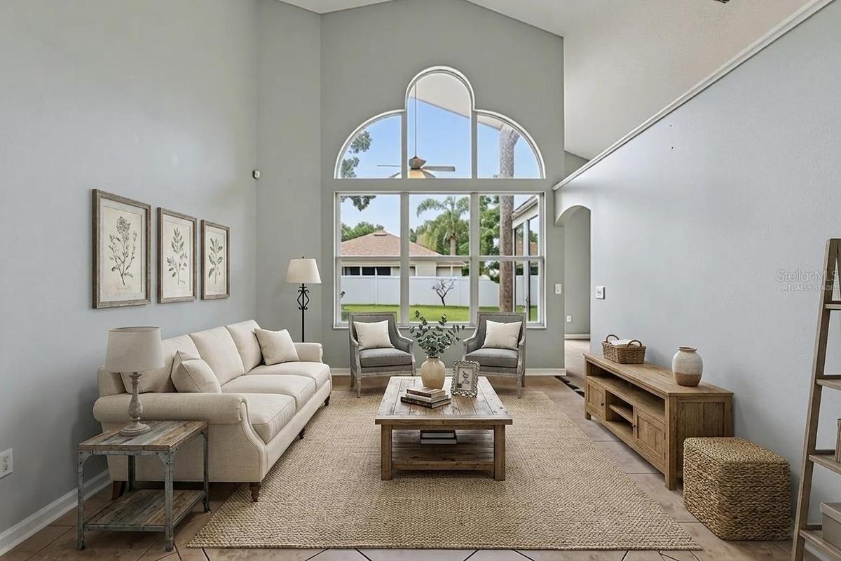 Virtually staged Living Room
