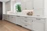 Kitchen Wall Cabinets with deep drawers and hidden appliance compartments