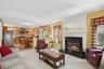 Family room with fireplace