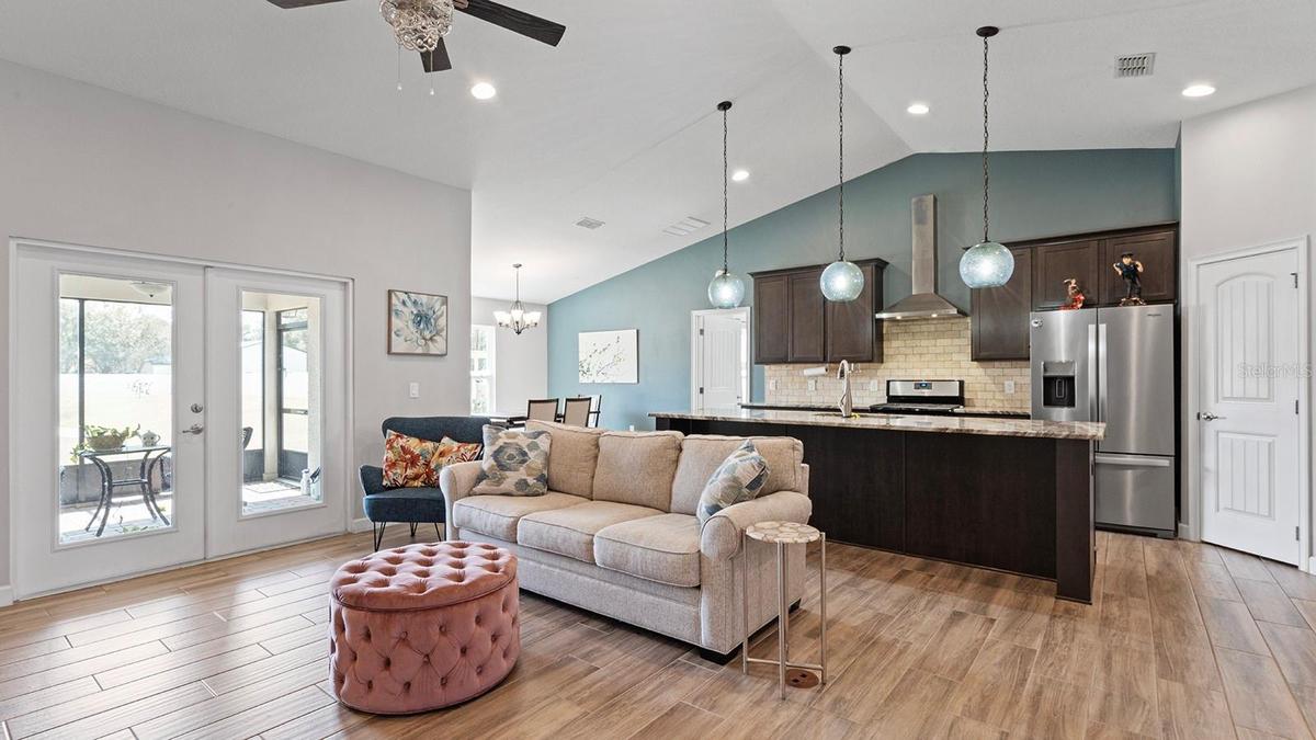 Main open living room and Kitchen