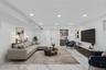 virtually staged full finished basement