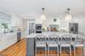 Quartz center island seats 5