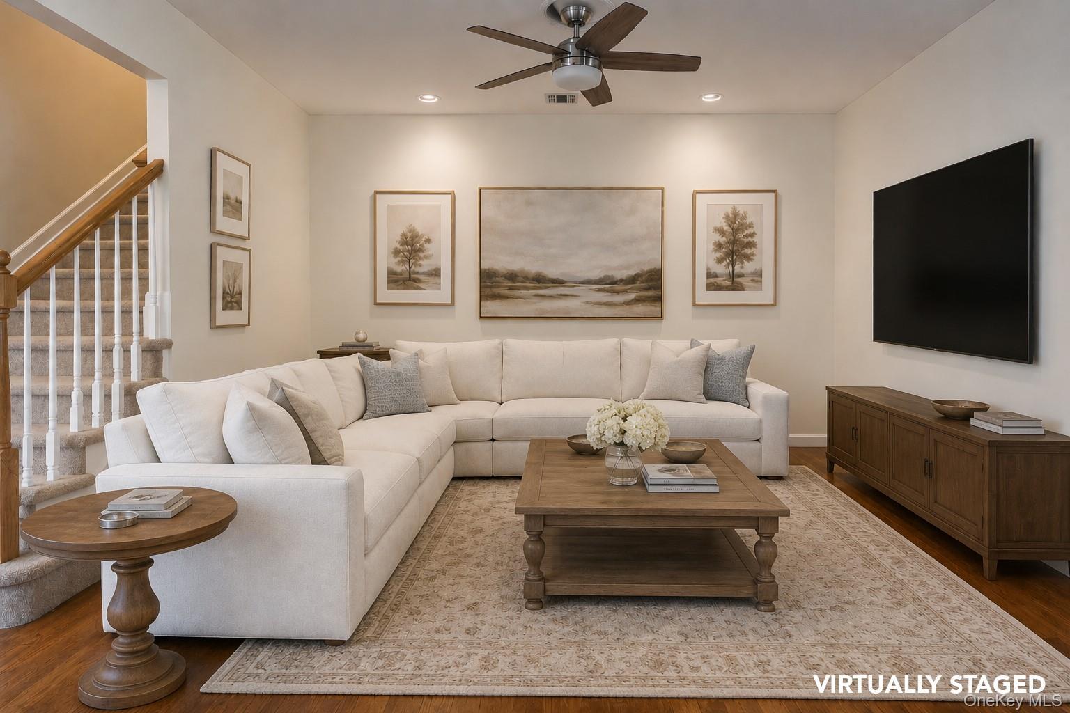 Virtually Staged Living Room
