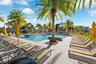 Resort style community clubhouse with a community pool, fitness center and lake front pool.