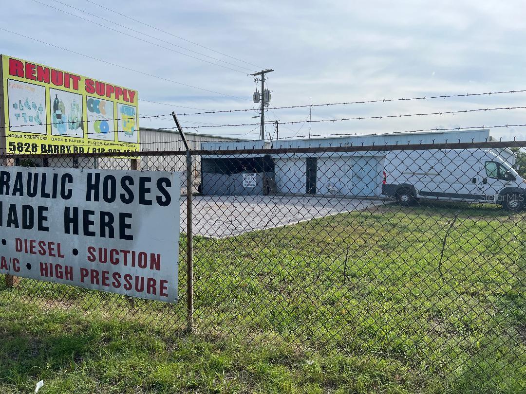 Front with signs