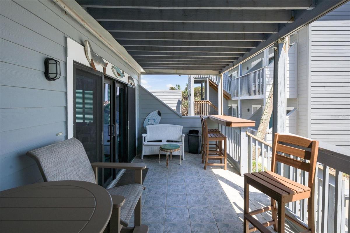 Spacious outdoor seating on the deck