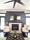 Fireplace redone in Taj mahal marble and Panelled walls