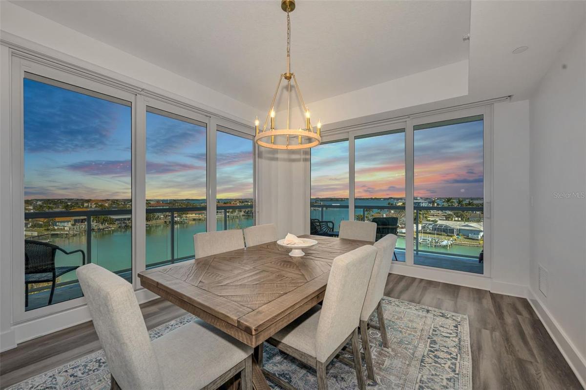 views abound from this corner penthouse unit
