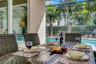 Outdoor dining table/covered pool area