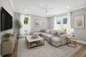 Virtually Staged Family Room adjoining eat in kitchen