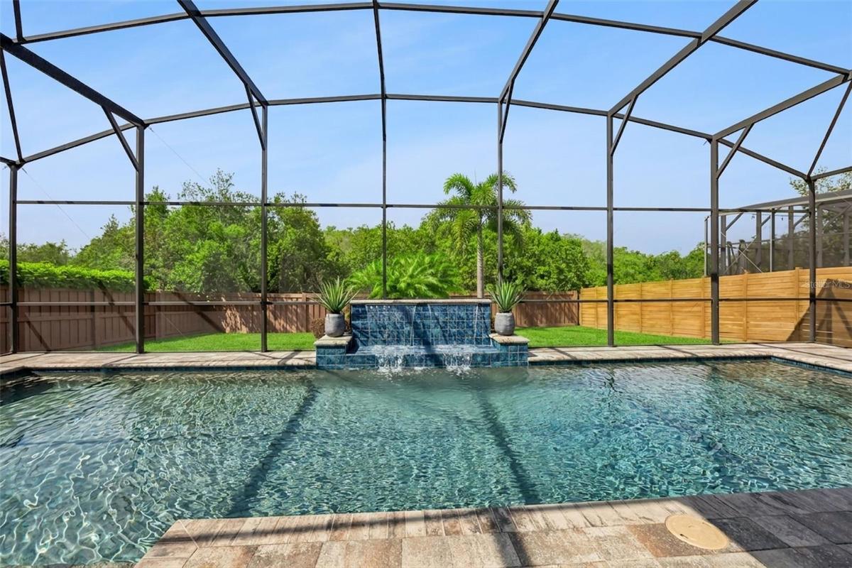 Pool with Spa and Water Features