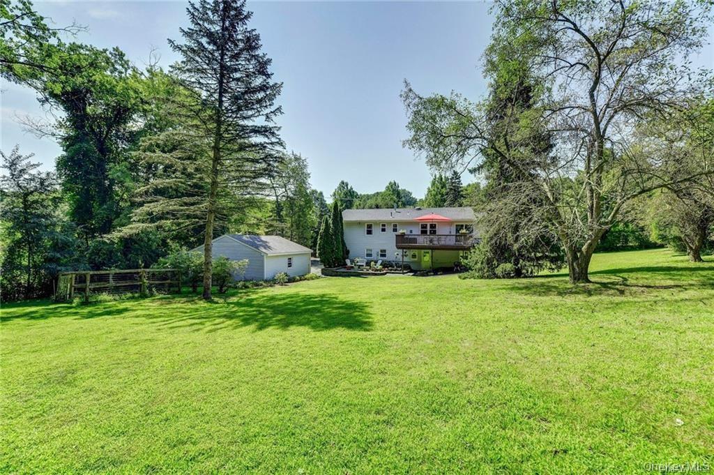 Very large backyard fully fenced in.