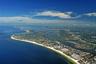 Aerial view of Whispering Sands on the westernmost point of beautiful Siesta Key!