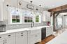 Creamy white quartz countertops, great space for all your cooking and baking endeavors