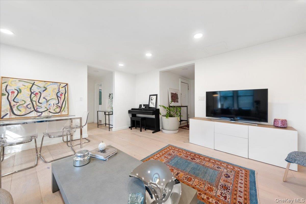 Living room and dining area