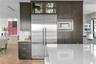 fridge wall in kitchen