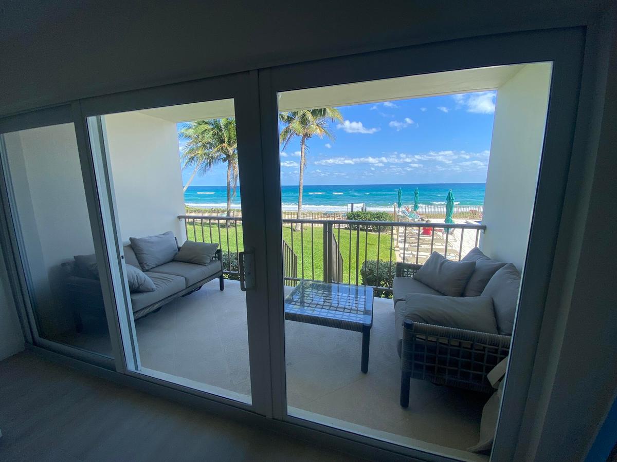 Balcony with 2 couches for your enjoyment.