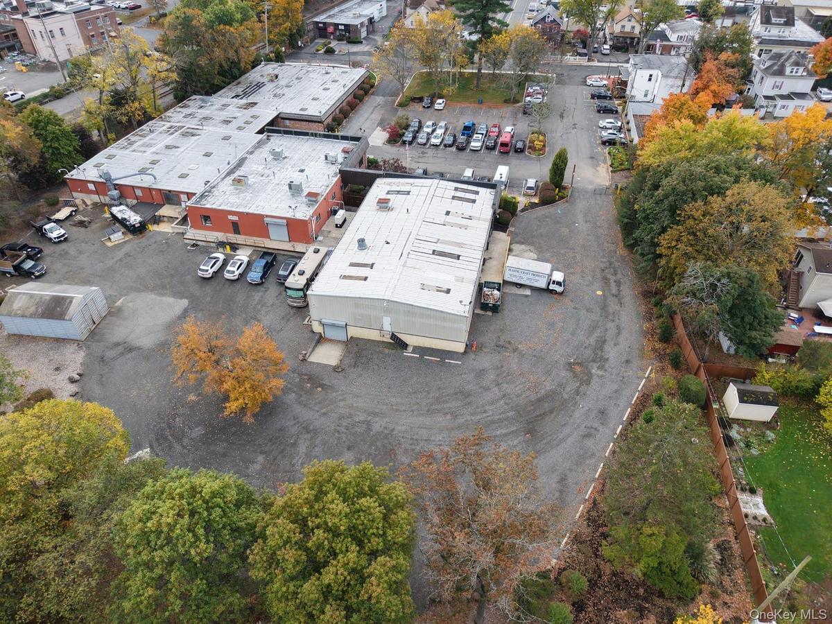 Aerial view of an industrial area