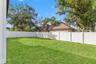 fully fenced backyard